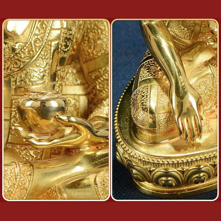 Buddha Stones Buddha Shakyamuni Figurine Enlightenment Copper Statue Home Offering Decoration - image 17