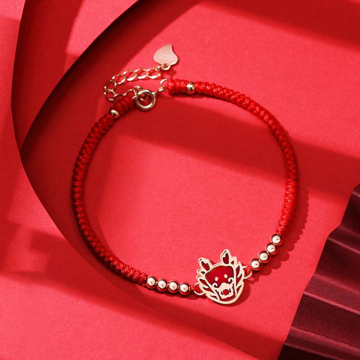 Buddha Stones 12 Chinese Zodiac Lucky Red String Bracelet - Dragon(Bracelet Size 14+3.5cm) - image 10