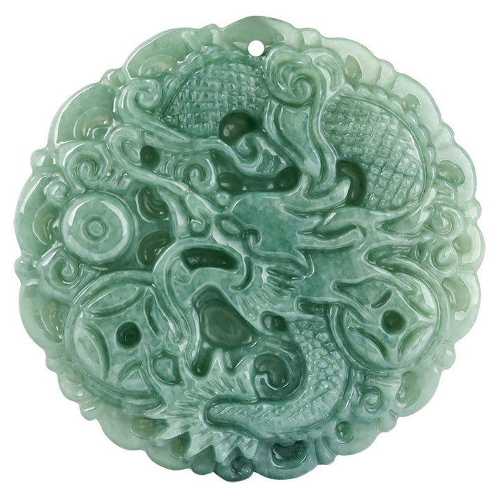 Buddha Stones Chinese Zodiac Dragon Jade Fortune Necklace String Pendant - image 8
