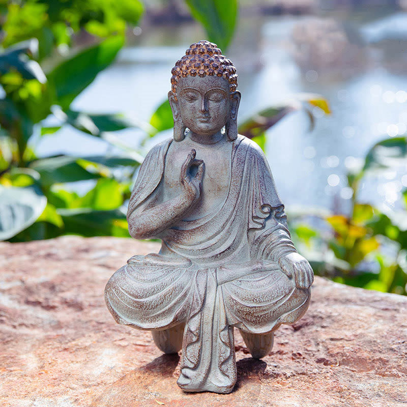 Buddha Stones Meditating Zen Buddha Serenity Resin Statue Figurine Home Decoration - Small Bronze Zen Buddha 17*10*27CM - image 19