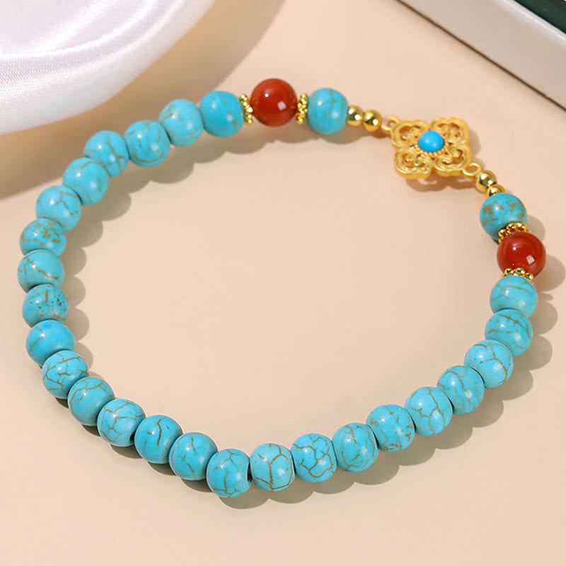 Buddha Stones Turquoise Bead Protection Balance Bracelet - image 2