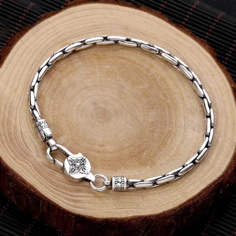 Buddha Stones Tibetan Double Dorje Om Mani Padme Hum Buddha Swastika Vajra Strength Bracelet - 21cm - image 0