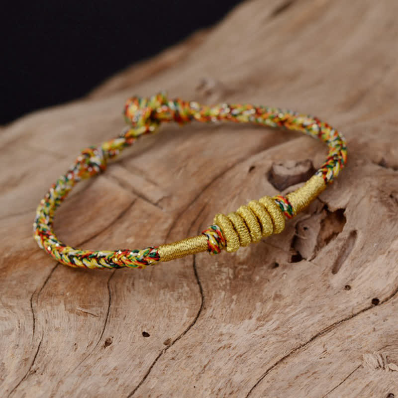 Buddha Stones Handmade Colorful King Kong Knot Protection Braid String Bracelet - image 1