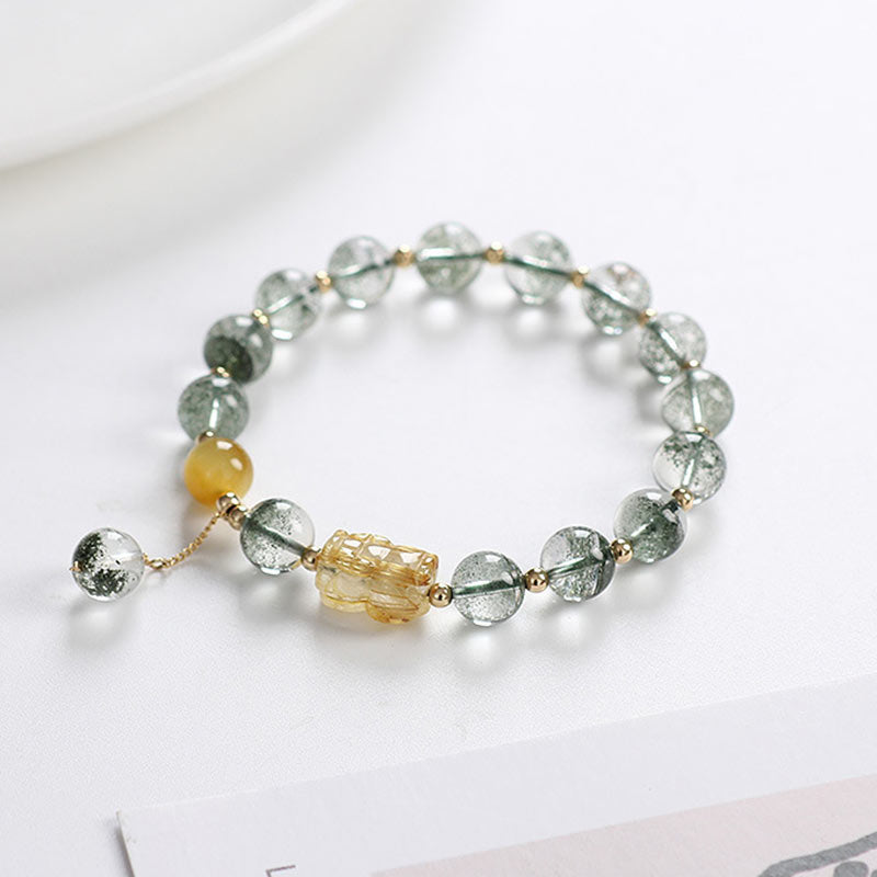 Buddha Stones Green Phantom Citrine PiXiu Confidence Bracelet - image 5