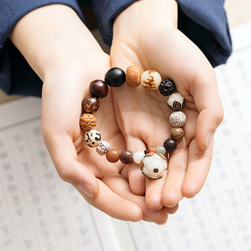 Buddha Stones Bodhi Seed Lotus Wisdom Peace Wrist Mala Bracelet - image 6