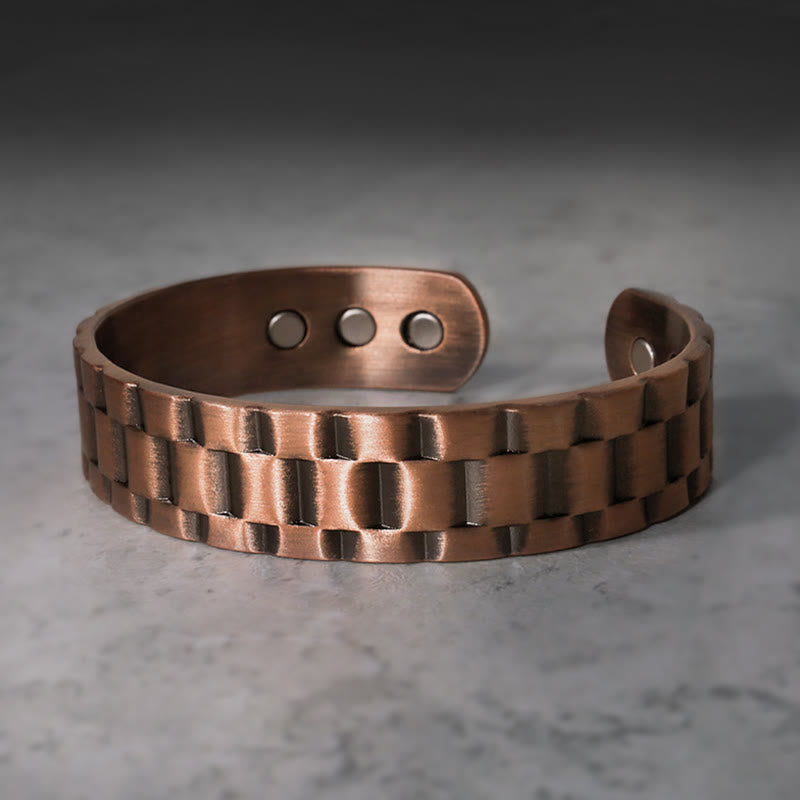 Buddha Stones Vintage Copper Balance Cuff Bracelet - image 0