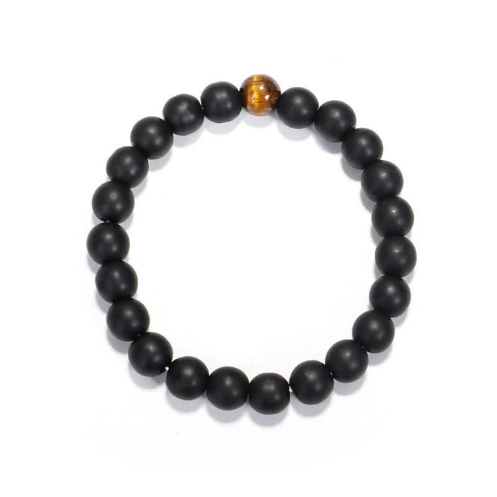 Buddha Stones 108 Mala Beads Frosted Stone Tiger Eye Balance Bracelet Necklace Pendant - image 3