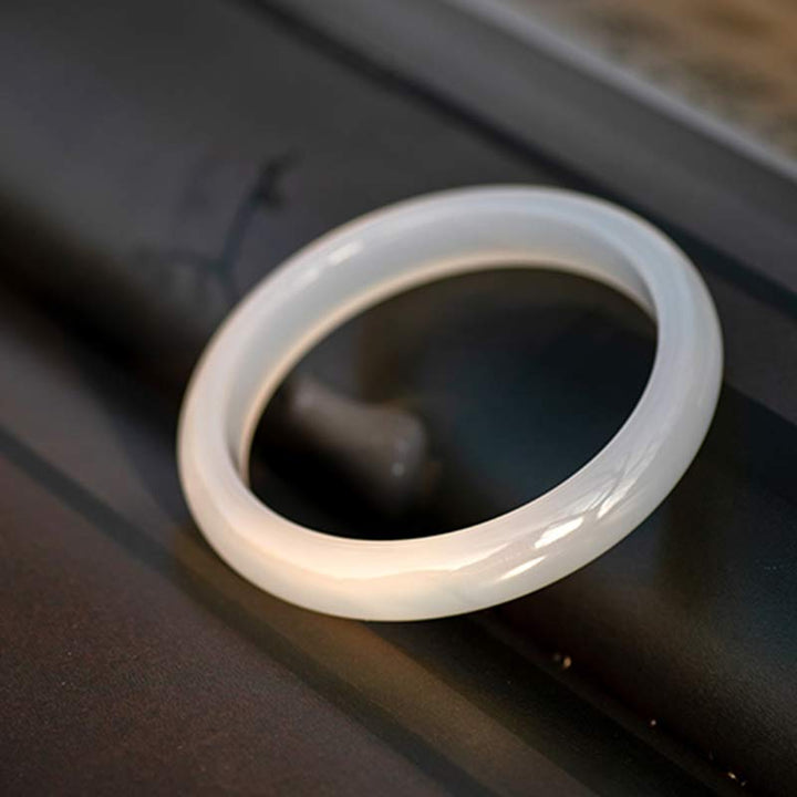 Buddha Stones Natural Chalcedony Harmony Positive Bracelet Bangle - image 6