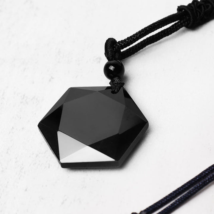 Black Obsidian Talisman Purify Pendant Necklace - image 4