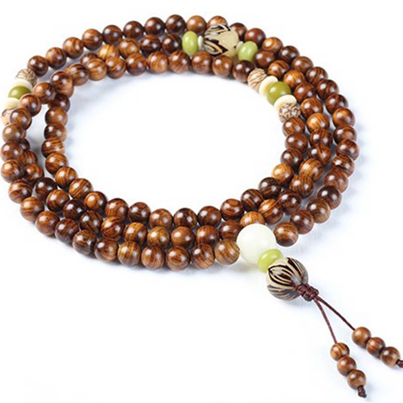 Buddha Stones Tibetan Rosewood Mala Protection Calm Bracelet - image 6