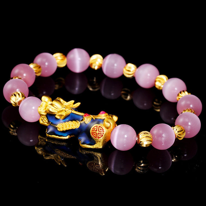 Buddha Stones Pixiu Cat Eye Lucky Bracelet - image 2