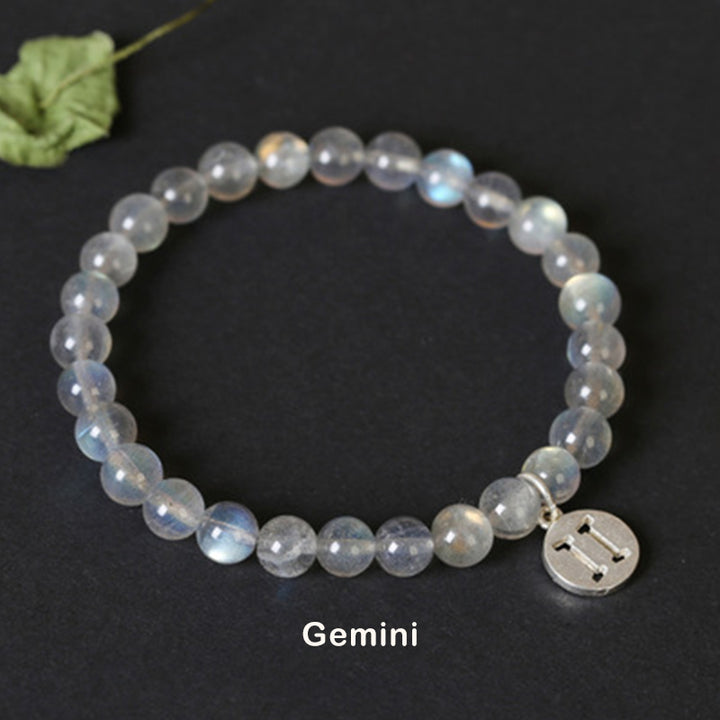 12 Constellations of the Zodiac Moonstone Charming Bracelet - Gemini - image 8