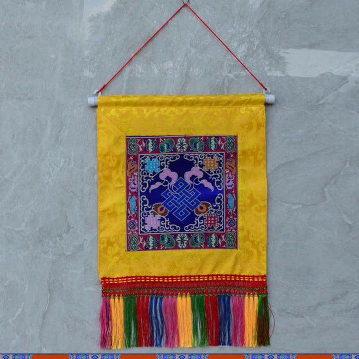 Vajra Auspicious Symbols Spiritual Power Wall Art - The Knot of Eternity - Blue - image 6