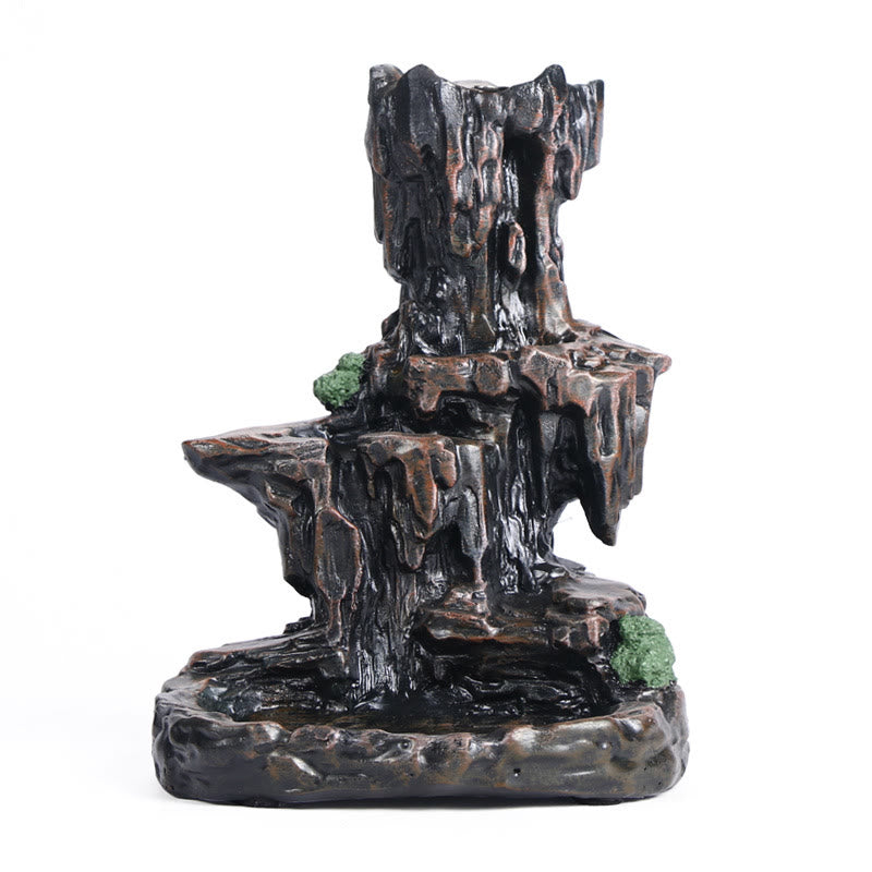 Buddha Stones Waterfall Backflow Incense Burner Mountain Tower Incense Holders - Resin - image 1