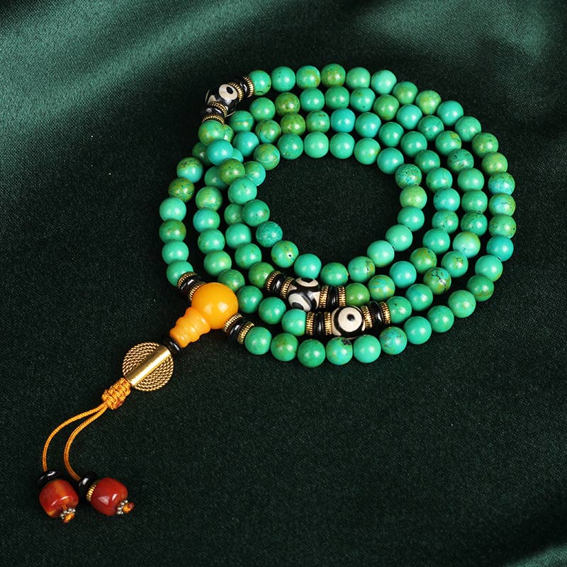 Buddha Stones Tibetan Turquoise Mala Balance Necklace Bracelet - image 2