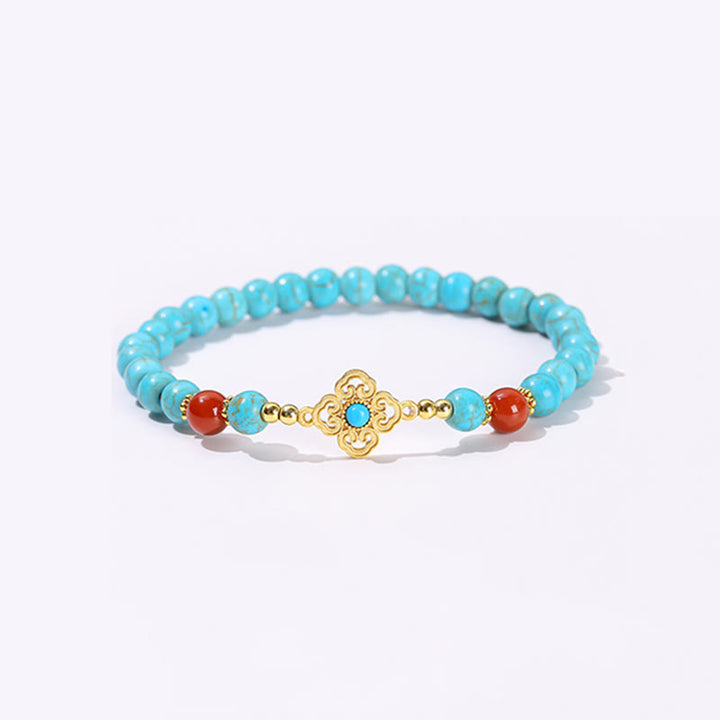 Buddha Stones Turquoise Bead Protection Balance Bracelet - image 11