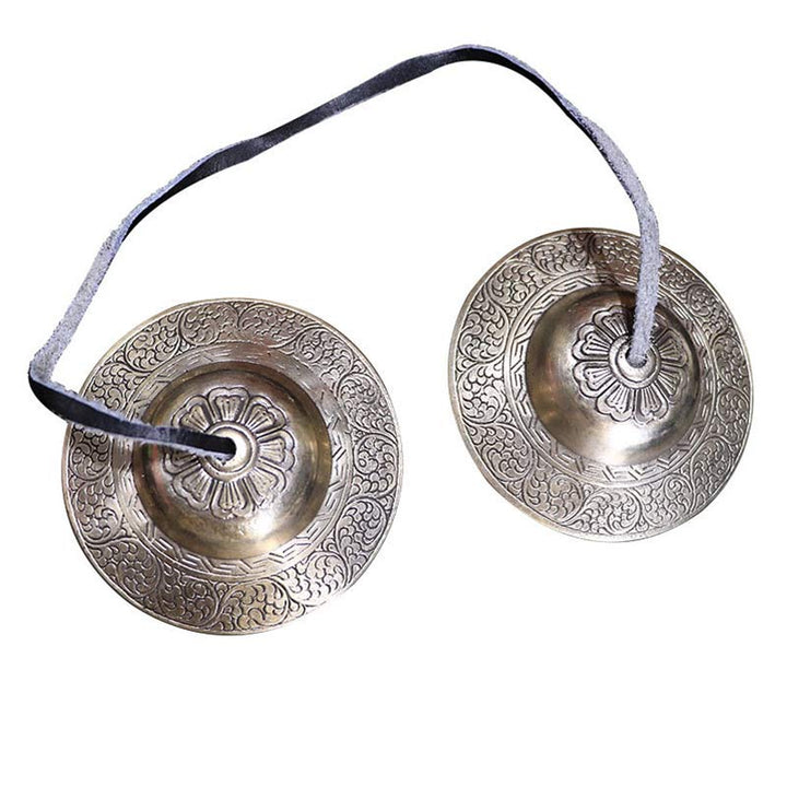 Buddha Stones Tibetan Tingsha Bell Auspicious Cloud Six True Words Copper Wealth Decoration - image 8