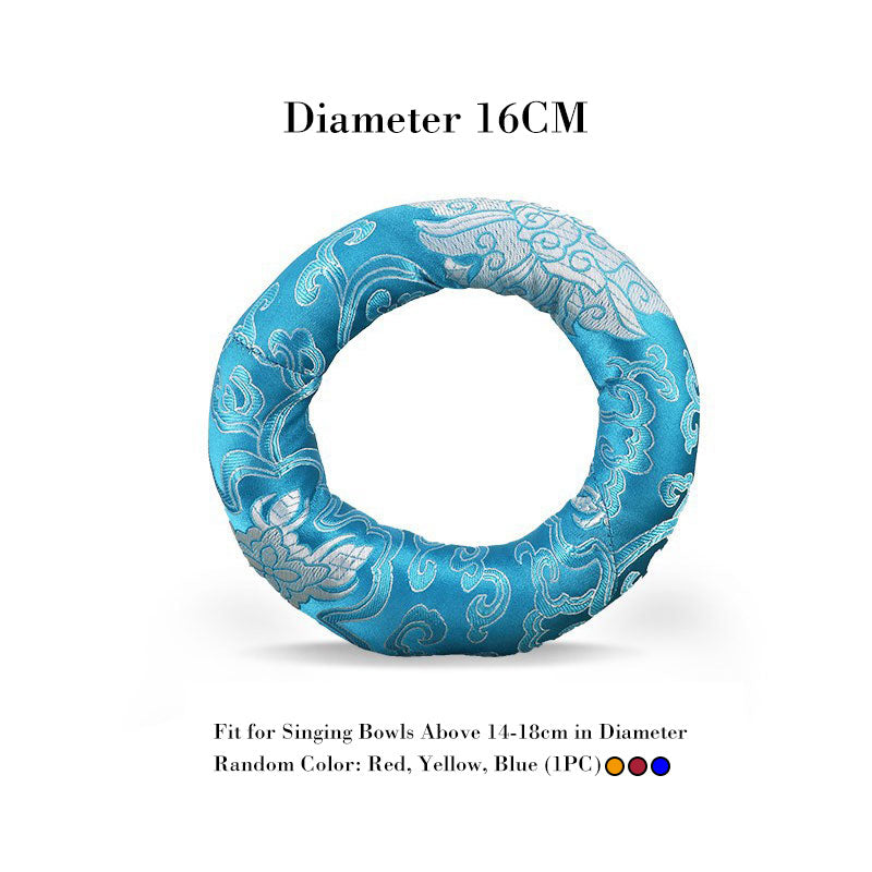 Buddha Stones Tibetan Singing Bowl Handcraft Cushion Decoration - 16cm(Random Color) - image 8