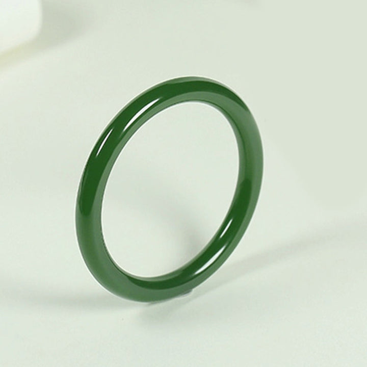 Buddha Stones Cyan Jade Longevity Blessing Bangle Bracelet - image 7