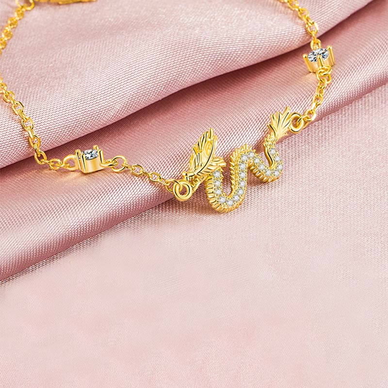 Buddha Stones 925 Sterling Silver Year Of The Dragon Auspicious Golden Dragon Luck Red Rope Chain Bracelet - image 13