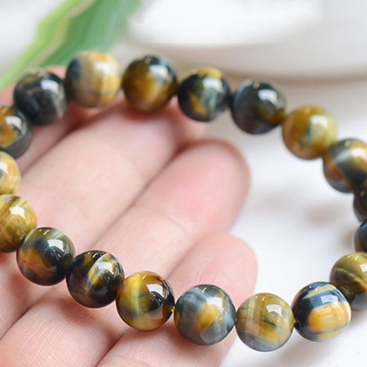 Buddha Stones Tiger Eye Protection Courage Strength Bracelet - image 5