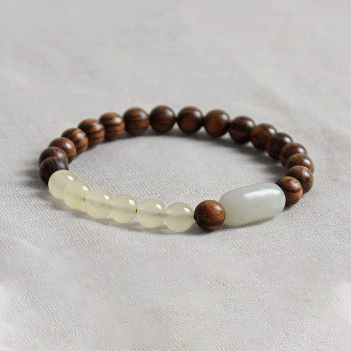 Buddha Stones  Jade Sandalwood Luck Abundance Bracelet - image 9