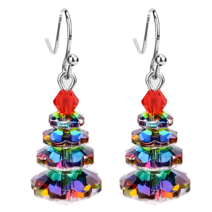 Various Crystals Christmas Tree Amethyst Peace Healing Drop Earrings - Colorful - image 7