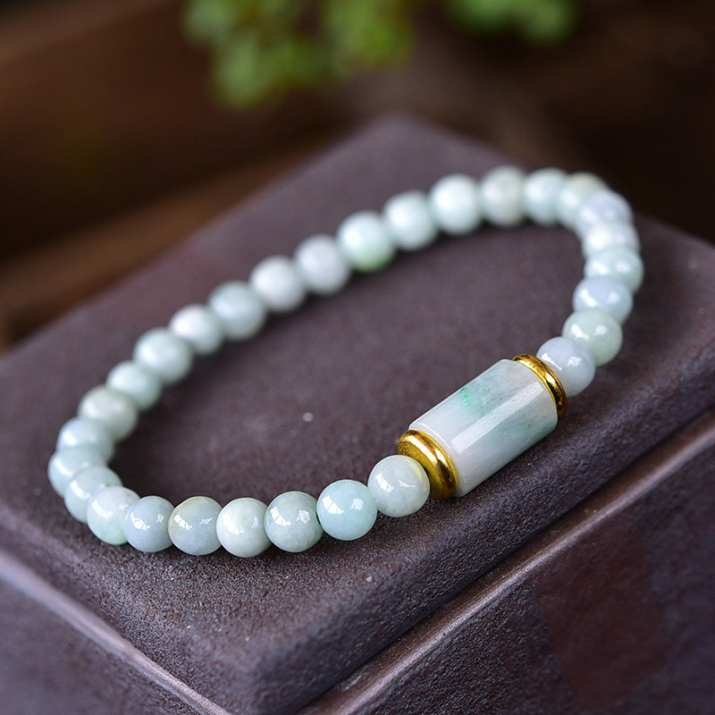 Buddha Stones Natural Jade Luck Prosperity Bracelet - image 3
