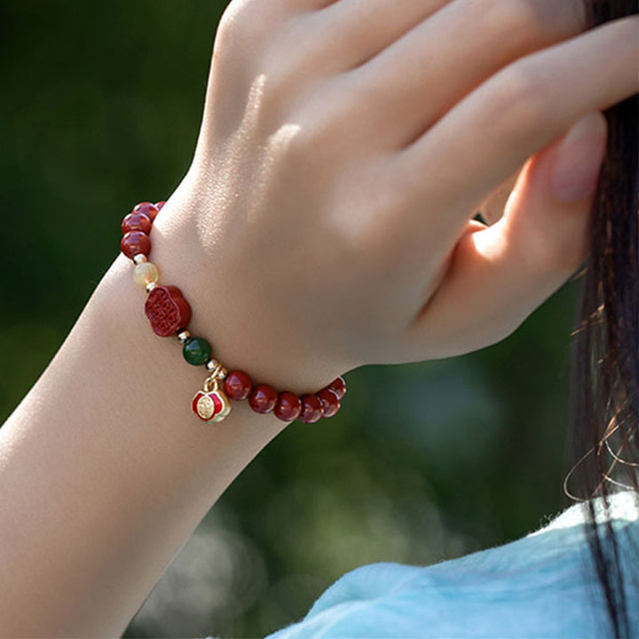 Buddha Stones Cinnabar Happiness Calm Bracelet - image 2
