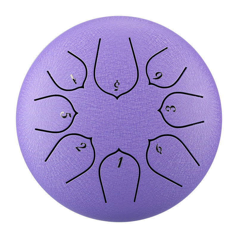 Buddha Stones Steel Tongue Drum Sound Healing Meditation Lotus Pattern Drum Kit 8 Note 6 Inch Percussion Instrument - image 1