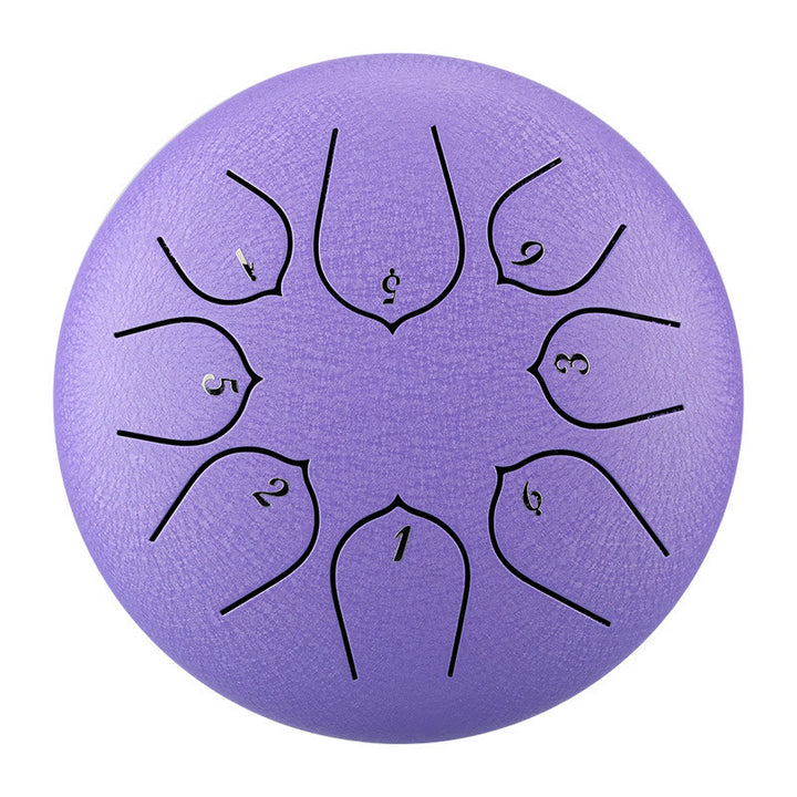 Buddha Stones Steel Tongue Drum Sound Healing Meditation Lotus Pattern Drum Kit 8 Note 6 Inch Percussion Instrument - image 1