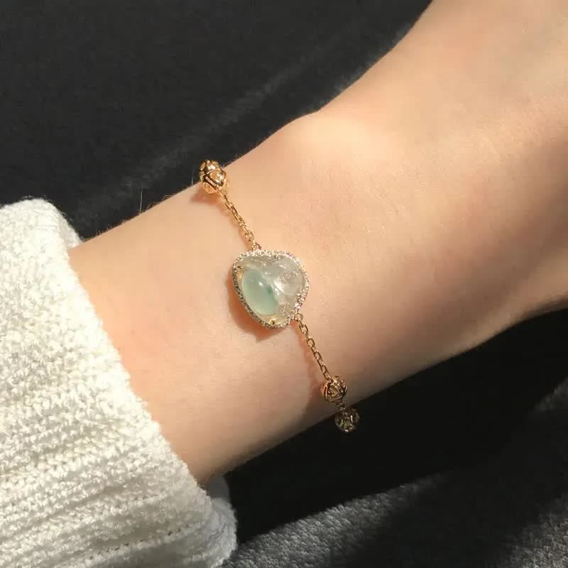 Buddha Stones Laughing Buddha Jade Abundance Chain Bracelet - image 2