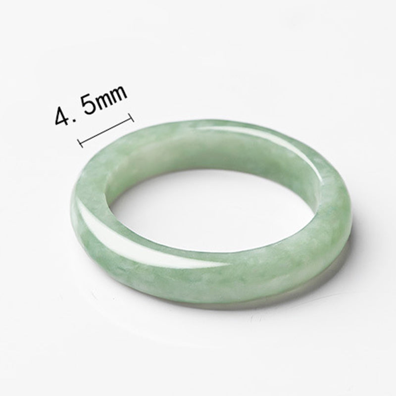 Buddha Stones Natural Jade Prosperity Abundance Ring - image 10