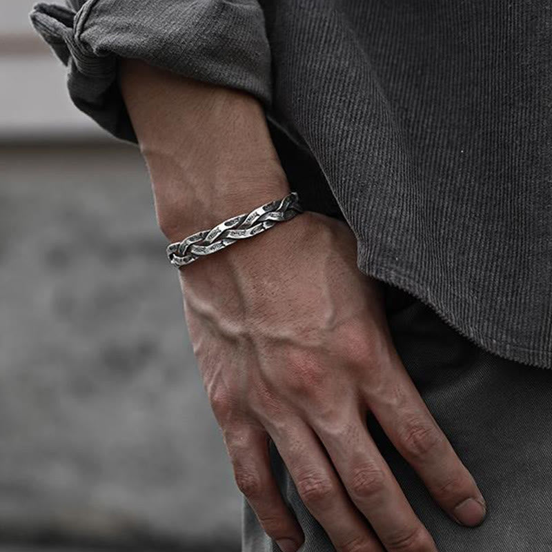 Buddha Stones Koi Fish Twisted Design Luck Wealth Cuff Bracelet Bangle - image 11