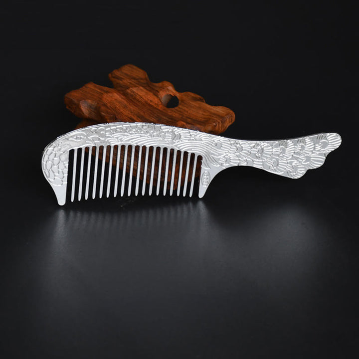 Buddha Stones Lucky Dragon Phoenix Protection Strength Comb - Phoenix Pattern - image 2