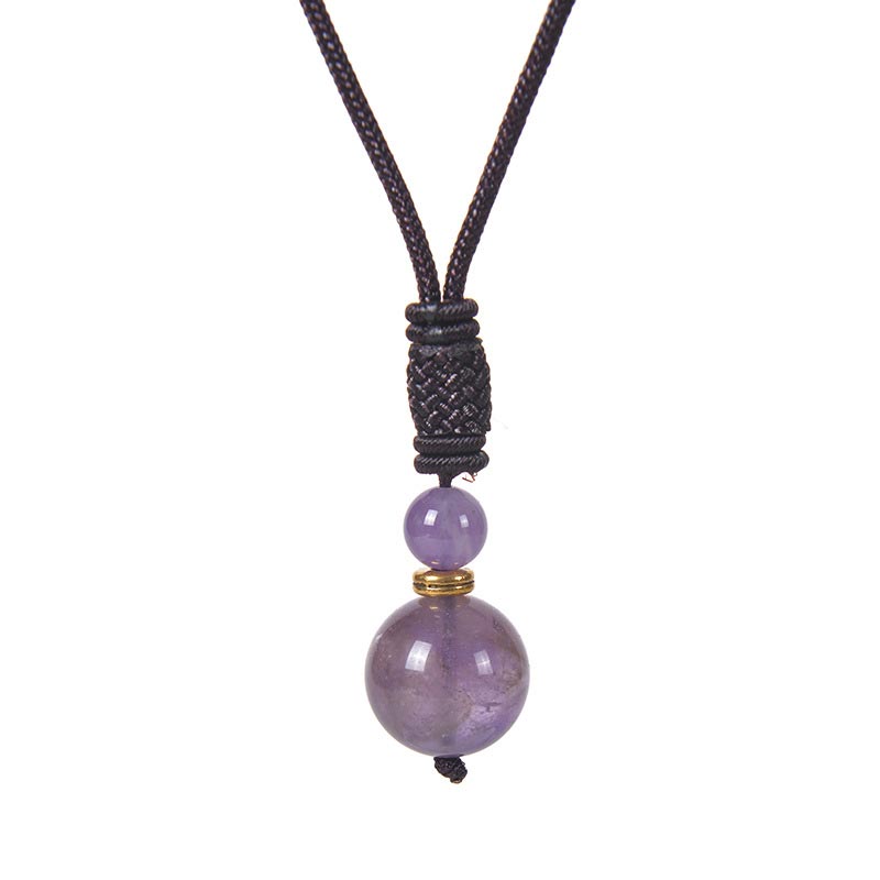 Buddha Stones Tibetan Jade Harmony Necklace - Amethyst - image 5