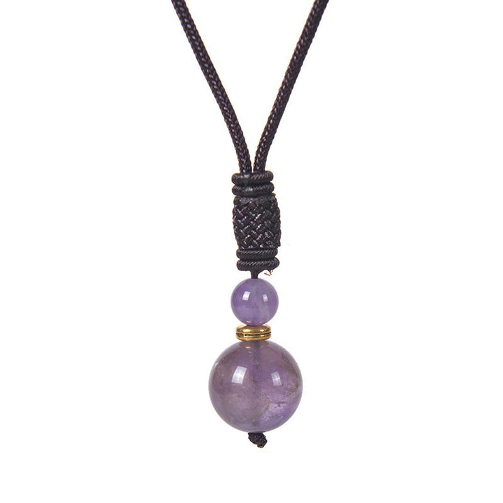 Buddha Stones Tibetan Jade Harmony Necklace - Amethyst - image 5