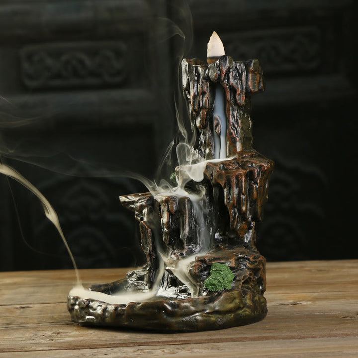 Buddha Stones Waterfall Backflow Incense Burner Mountain Tower Incense Holders - image 2