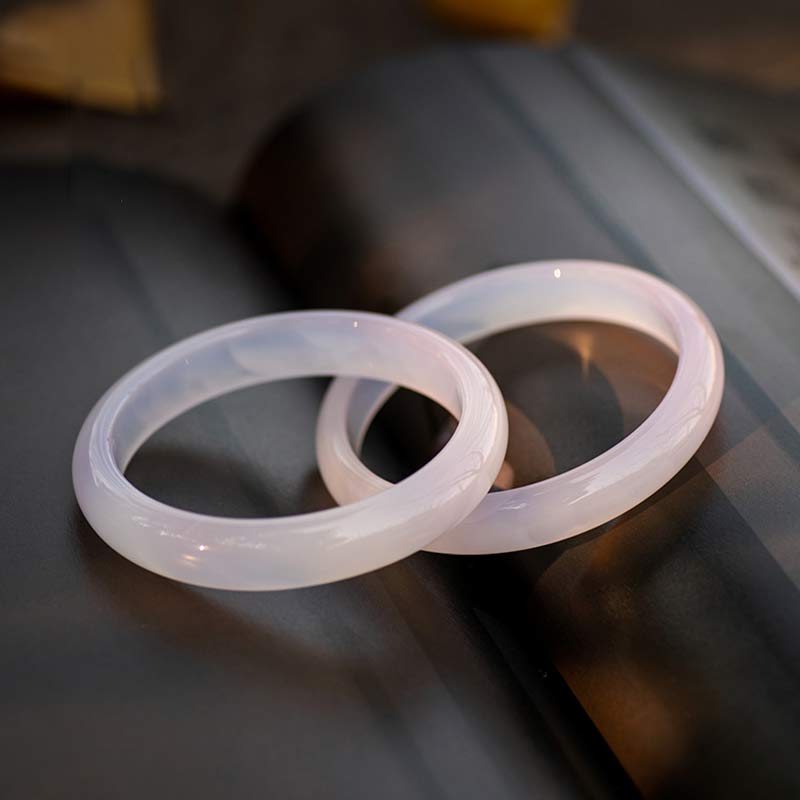 Buddha Stones Natural Chalcedony Harmony Positive Bracelet Bangle - image 14