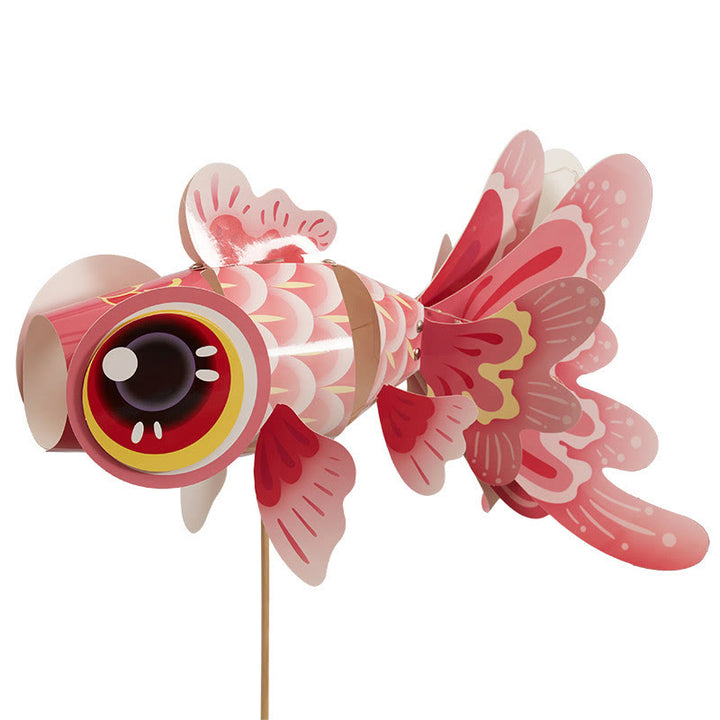 Buddha Stones DIY Fortune Luck Koi Fish Paper Lantern Lamp Mid-Autumn Festival Child Kids Lantern Decoration - image 8