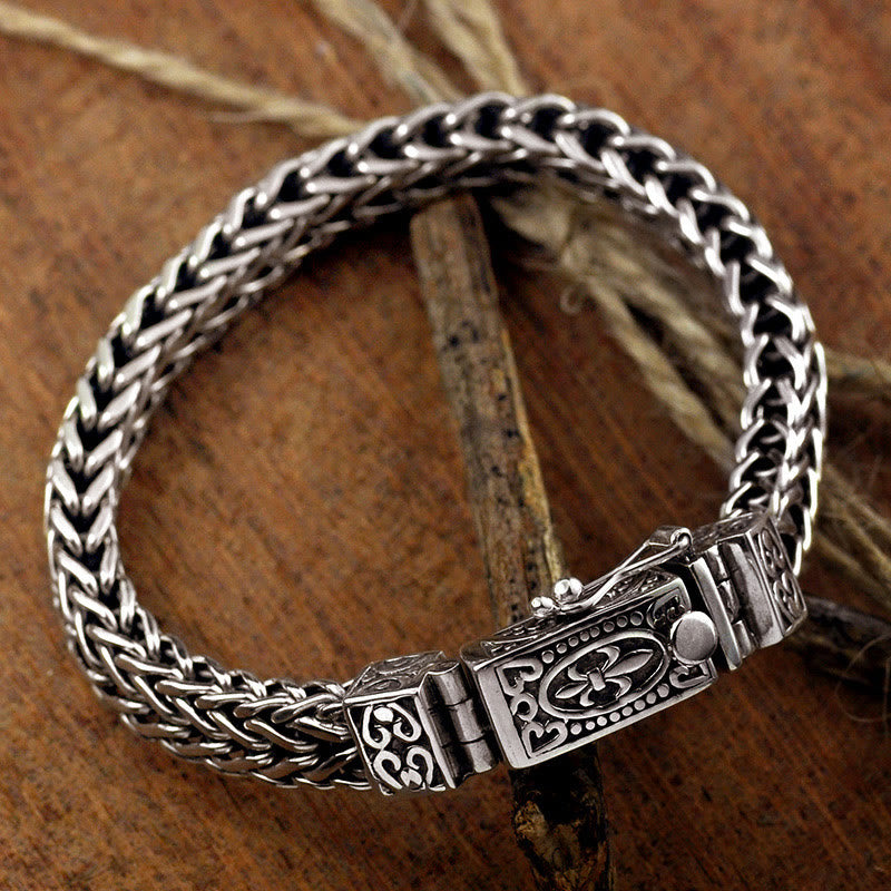 Buddha Stones Retro Dragon Keel Braided Design Balance Healing Bracelet - image 1