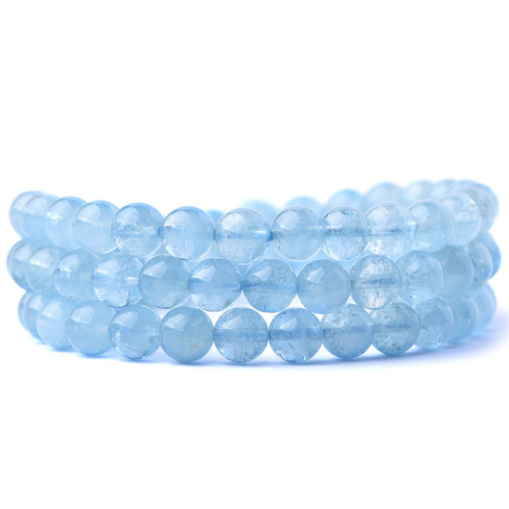 Buddha Stones Natural Aquamarine Peace Healing Bracelet - image 13