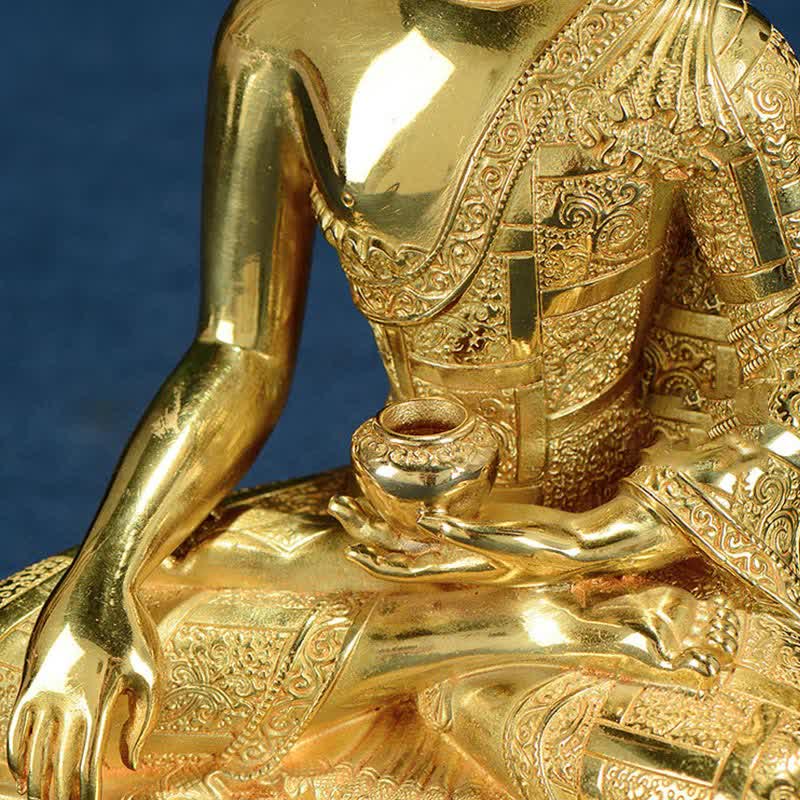 Buddha Stones Buddha Shakyamuni Figurine Enlightenment Copper Statue Home Offering Decoration - image 15