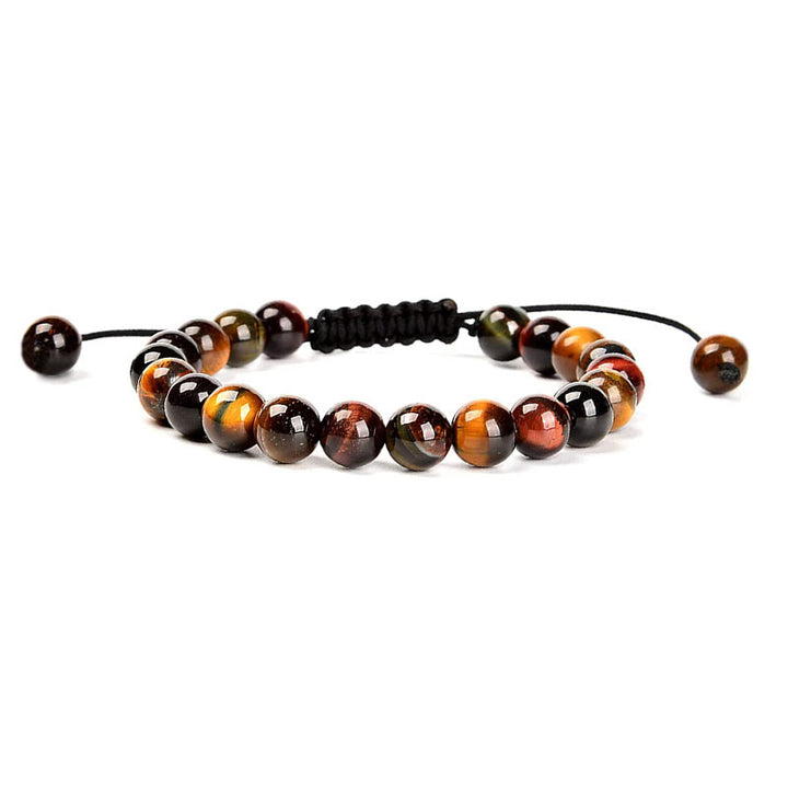 Buddha Stones Natural Healing Power Gemstone Crystal Beads Unisex Adjustable Macrame Bracelet - Multi-Color Tiger Eye - image 11