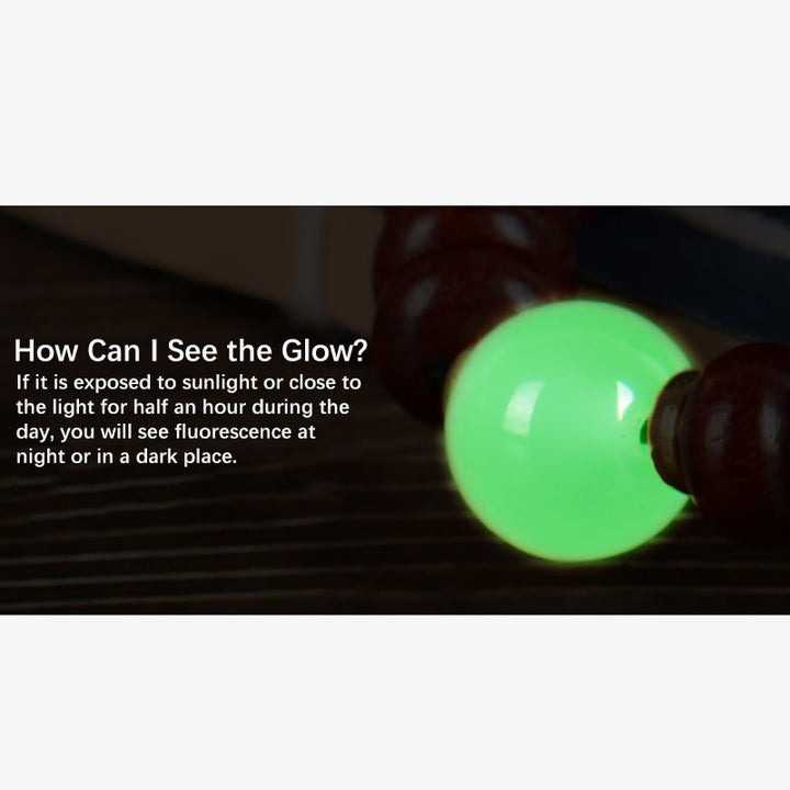 Buddha Stones Red Sandalwood Ebony Wood Green Sandalwood Luminous Lucky Bead Gourd Peace Key Chain - image 17