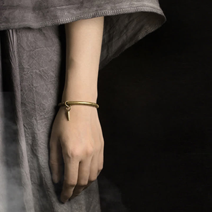 Buddha Stones Lava Rock Stone Copper Balance Cuff Bracelet Bangle - image 13