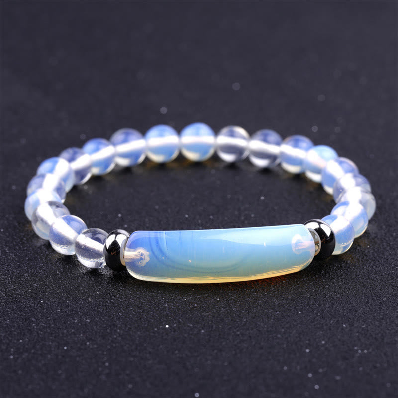 Buddha Stones Handmade Natural Gemstone Healing Bracelet - Opal - image 24