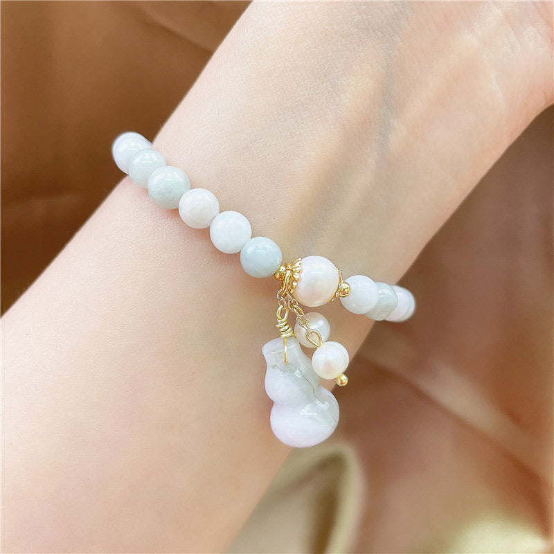 Buddha Stones Jade Gourd Blessing Protection Charm Bracelet - image 3