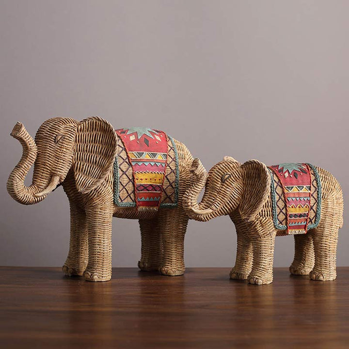 Buddha Stones Elephant Resin Wisdom Wealth Home Decoration - image 0