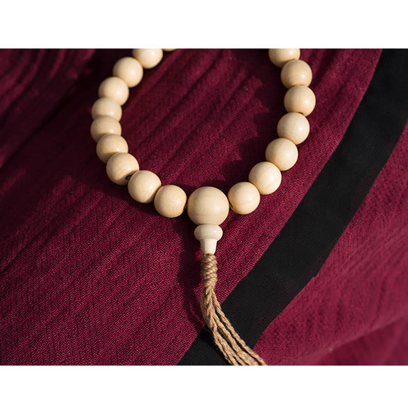 Buddha Stones Natural Abelia Biflora Wood Blessing Wrist Mala - image 11